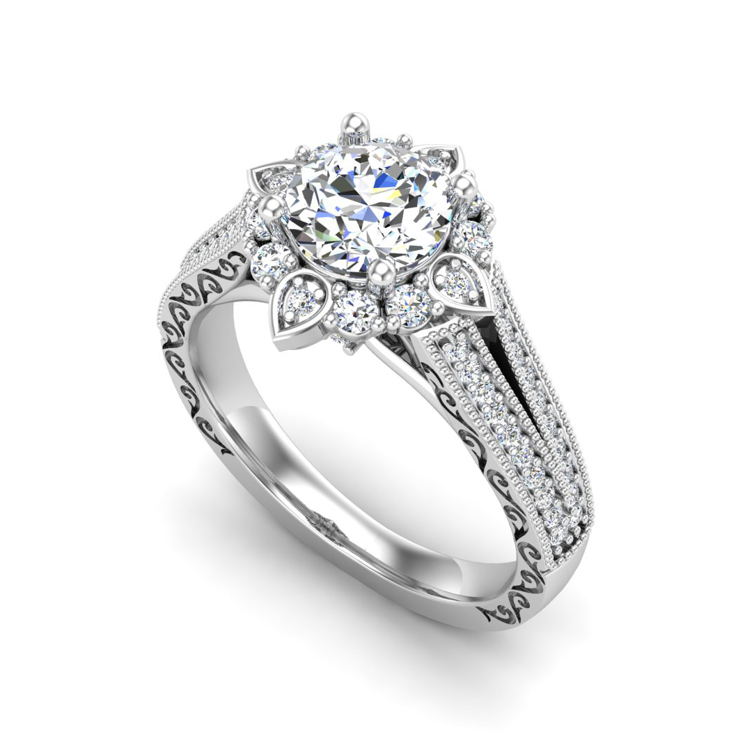 Logan Halo Engagement Ring